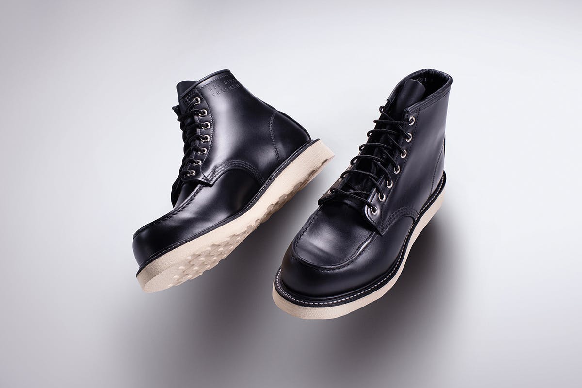 all black red wing boots